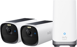 Venkovní kamera se solárním nabíjením Anker eufy E40 (sada 2ks+jednotka HomeBase 3), 2K bílá