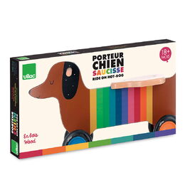 Vilac Dřevěné odrážedlo Barevný pejsek