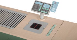 small foot Dřevěný obchod a kuchyňka Tasty zelená 2 v 1