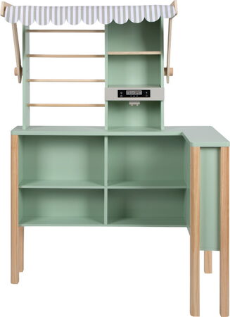 small foot Dřevěný obchod a kuchyňka Tasty zelená 2 v 1
