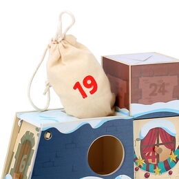 Vilac Dřevěný adventní kalendář k naplnění Domeček