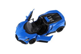 Auto Kinsmart Bugatti Mistral kov/plast 13cm na zpětné natažení 4 barvy 12ks v boxu