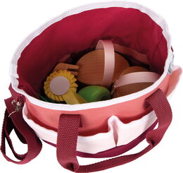 small foot Sada péče o koně s taškou červená