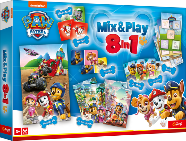 Společenská hra - Mix Play 8v1 Tlapková Patrola