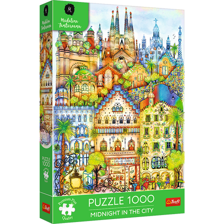 Puzzle Premium 1000 dílků - Půlnoc v Barceloně