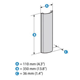 Kryt kabelů Meliconi, 480520 WH, prodlužovací, kvalitní plast, délka 35 cm