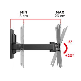 Držák TV Meliconi, 580458, FlatStyle ER200, rotační, nosnost 20 kg, záruka 5 let