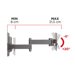 TV držák Meliconi, 580460, FlatStyle EDR 100, na zeď, pro televizory s dvojitou