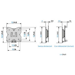 Držák TV Meliconi 480950 SlimStyle Plus 100 S pevný, pro úhlopříčky 14