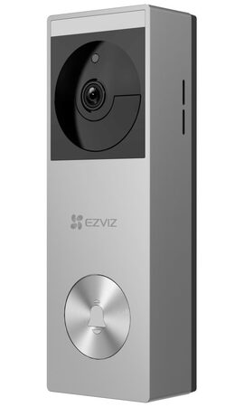 Chytrý zvonek Ezviz HP3 Pro Wi-Fi, kamera, napájení ze sítě a baterie, solár, šedo-stříbrné