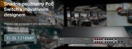 Switch TP-Link TL-SL1218MP 16x LAN/PoE+, 2x GLAN, 2x SFP Combo, poškozený obal