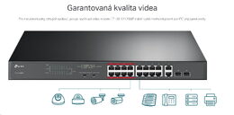 Switch TP-Link TL-SL1218MP 16x LAN/PoE+, 2x GLAN, 2x SFP Combo, poškozený obal