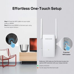 WiFi extender TP-Link Mercusys ME80X AP/Extender/Repeater - AX3000, 1x GLAN, poškozený obal