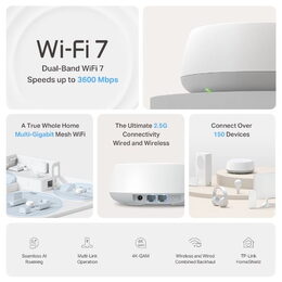 WiFi router TP-Link Deco BE25(2-pack) BE3600, WiFi 7, 2x 2.5GLAN, USB, 2,4/5/6GHz, poškozený obal