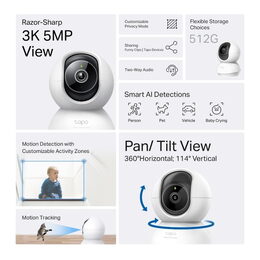 Kamera TP-Link Tapo C230 IP, 5MPx, WiFi, přísvit, poškozený obal