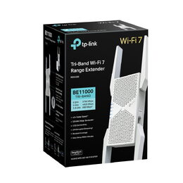 WiFi extender TP-Link RE655BE WiFi 7 AP/Extender/Repeater, BE11000, 1x GLAN, fixní anténa, EasyMesh, poškozený obal