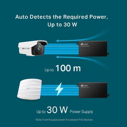 POE TP-Link POE160S PoE+ napájení 48 V, 30W, IEEE802.3af/at, poškozený obal
