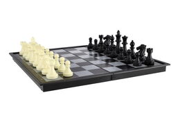 Šachy magnetické plast společenská hra v krabičce 32x16x4cm