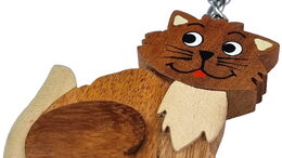 2Kids Toys Dřevěná klíčenka velká Kočka