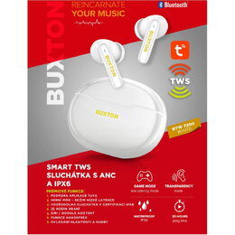BTW 7200 WHITE TUYA TWS SLUCHÁTKA BUXTON