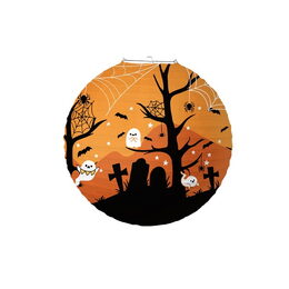 Lampion koule Halloween papír průměr 30cm v sáčku (bez hůlky) 4 druhy karneval