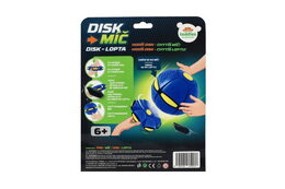 DiskMíč - Hoď disk, chyť míč! plast 22cm modrý na kartě 21,5x27x7cm