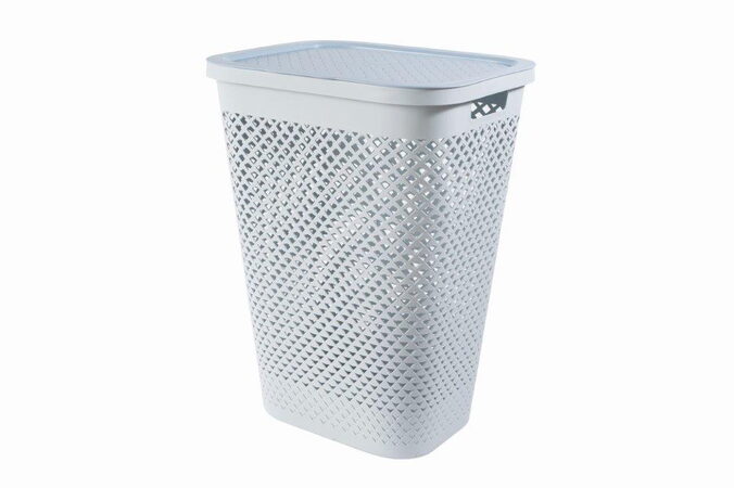 Koš na prádlo Curver Pure 55 l tmavě šedý s víkem