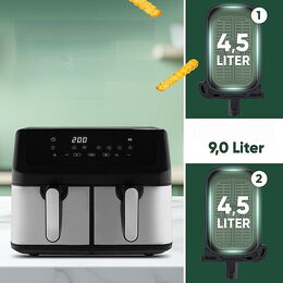 ProfiCook FR 1296 H Dvojitá horkovzdušná fritéza 2000W