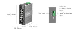 Switch TP-Link IES208G průmyslový, 2x SFP combo, 6x GLan, DIN, Omada SDN