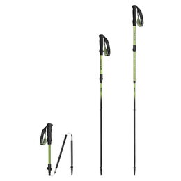 Spokey TERRA Trekingové skládací hole, 4dílné, zelené