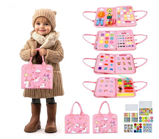 2Kids Toys Senzorická busy kniha Jednorožec 3