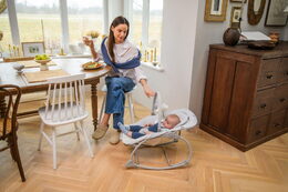 Vibrační lehátko s melodiemi MoMi LAPIS tmavě šedé