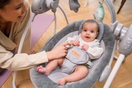 Houpací lehátko s melodiemi MoMi LISS béžové