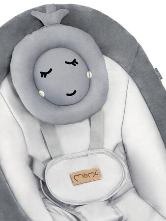 Houpací lehátko s melodiemi MoMi LISS šedé
