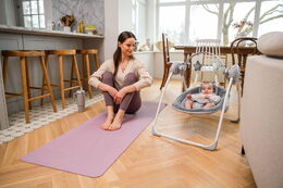 Houpací lehátko s melodiemi MoMi LISS šedé