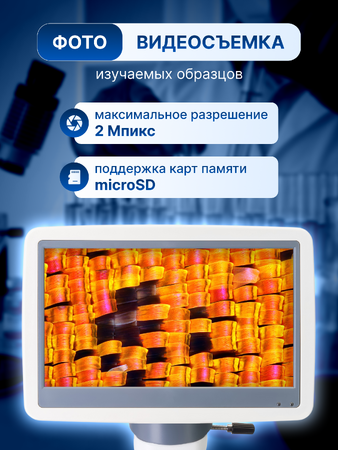 Mikroskop Levenhuk D95L LCD 40x–2000x. 7" obrazovka