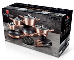 Sada nádobí Berlingerhaus s mramorovým povrchem 15 ks Rosegold Metallic Line