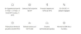 Switch TP-Link IES206GPP průmyslový, 2x SFP combo, 8x GLan s Poe+, 180W, DIN, Omáda SDN