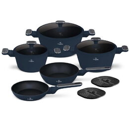 BERLINGERHAUS Sada nádobí s titanovým povrchem 10 ks Deep Sea Collection BH-8381