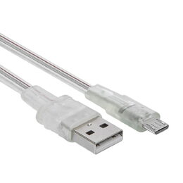Riva 6000 TR1 micro USB kabel 1,2m, transparentní
