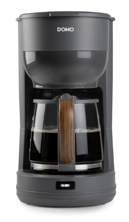 Překapávač na kávu WOOD YOU - šedý - DOMO DO754K, Objem: 1,25 l, Kapacita: 10 šá