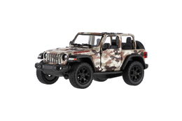 Teddies Kinsmart auto Jeep Wrangler Camo 12,5cm kov na zpětné natažení