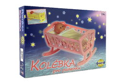 Kolébka pro panenky bez soupravy plast 47x35x30cm v krabici 48x32x8cm
