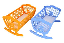 Kolébka pro panenky bez soupravy plast 47x35x30cm v krabici 48x32x8cm