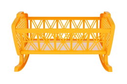 Kolébka pro panenky bez soupravy plast 47x35x30cm v krabici 48x32x8cm