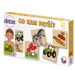 Detoa dřevěné puzzle co kam patří