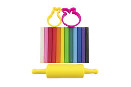 Modelína/Plastelína Nara 100g 12ks s vykrajovátky 2ks s válečkem na kartě 18,5x26cm