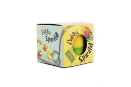 Teddies Spirála pružina duhová plast průměr 7,5cm v krabičce 8x7,5x8cm