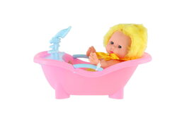 Miminko panenka ve vaničce plast 12cm 3 druhy 12ks v boxu