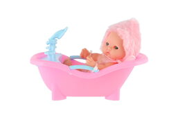 Miminko panenka ve vaničce plast 12cm 3 druhy 12ks v boxu